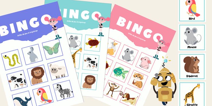 Jeu Bingo anglais à imprimer