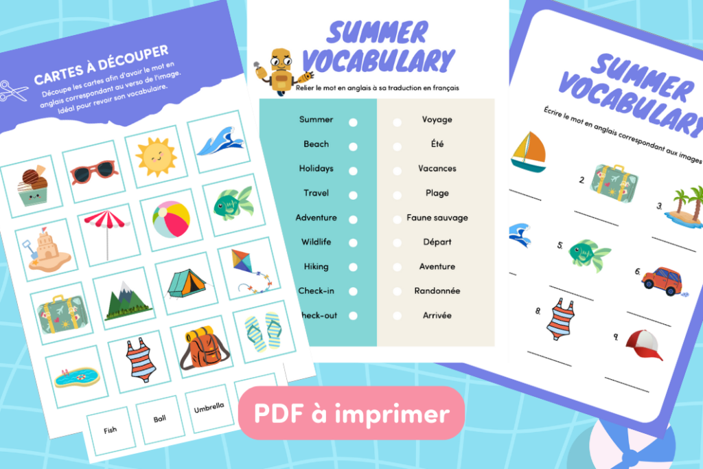 cahier de vacances gratuit à imprimer